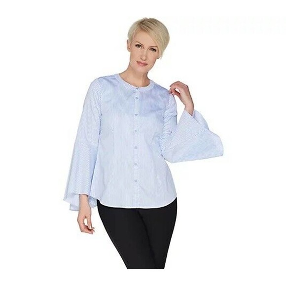 Linea Louis Dell'Olio Pinstripe Sleeve Shirt NEW - Picture 1 of 6